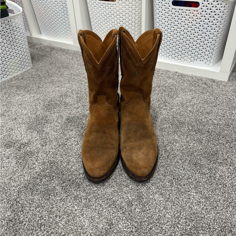 Tecovas The Knox Sand Suede, 9D, Brand new soles and heels